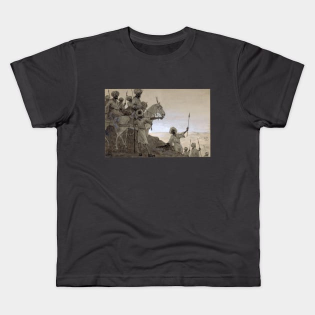 Riders in the Desert Kids T-Shirt by UndiscoveredWonders